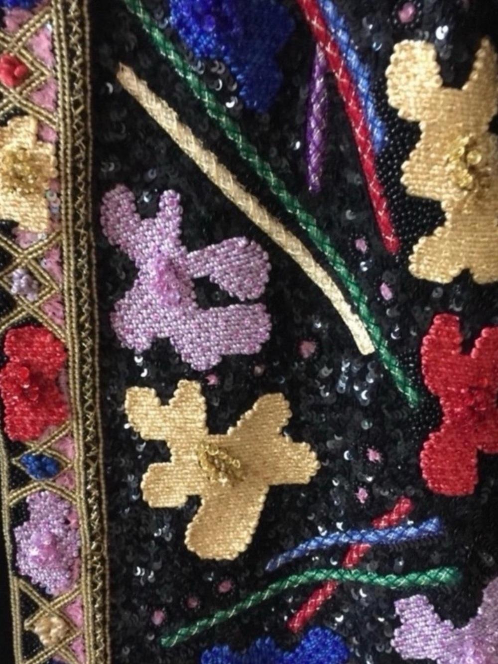 Vintage Richeline Sequined & Beaded Bolaro Jacket - Picture 6 of 7